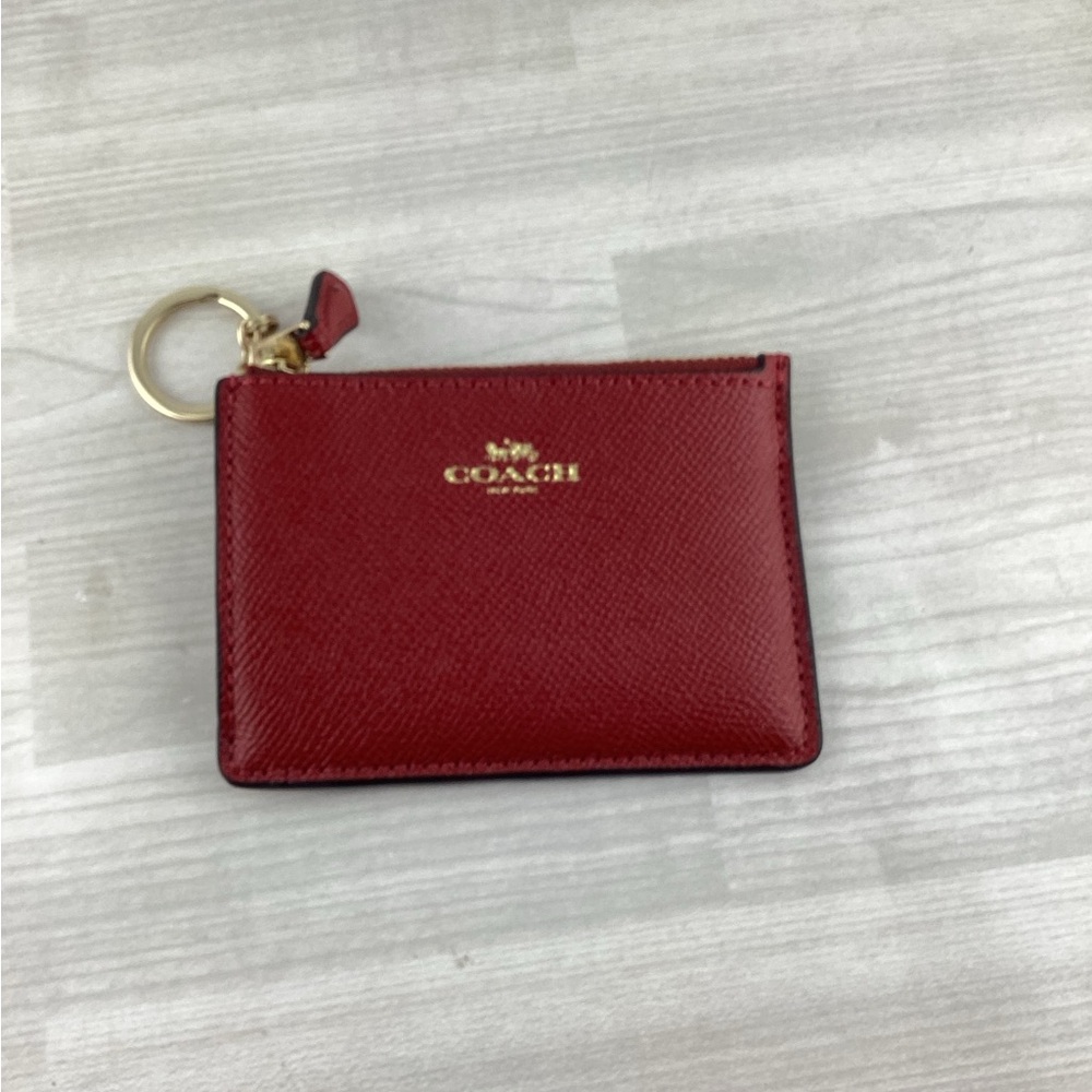 Coach Scarlet Leather Key Holder